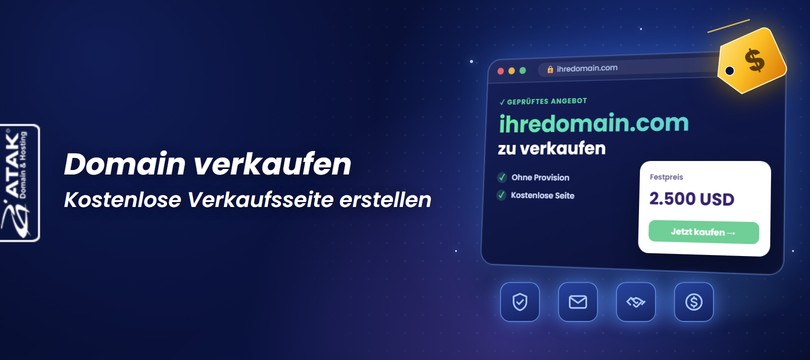 Domain verkaufen: So erstellen Sie bei Atak Domain eine kostenlose Verkaufsseite